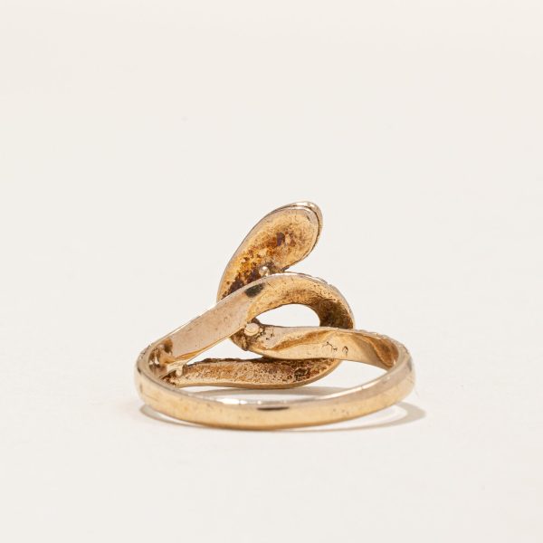 Vintage 10k Yellow Gold Snake Ring | SZ 7.25 | Online Sale