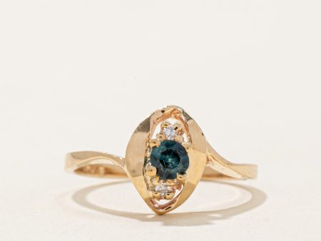 Tourmaline & Diamond Ring | 0.15ct, 0.02ctw | SZ 5.5 | Hot on Sale