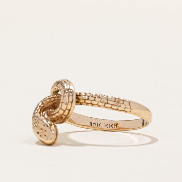 Vintage 10k Yellow Gold Snake Ring | SZ 7.25 | Online Sale