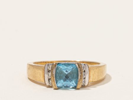 Topaz & Diamond High Set Ring | 0.96ct, 0.12ctw | SZ 7 | Online Hot Sale