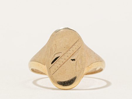 10k Yellow Gold Signet Ring | SZ 5.75 | Online Sale