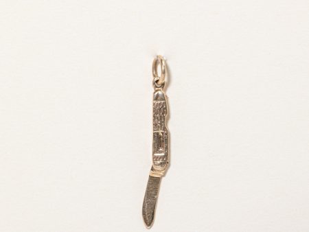 10k Yellow Gold Pocket Knife Charm Cheap