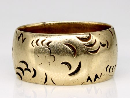 10k Yellow Gold Cigar Band | SZ 6.75 | Sale