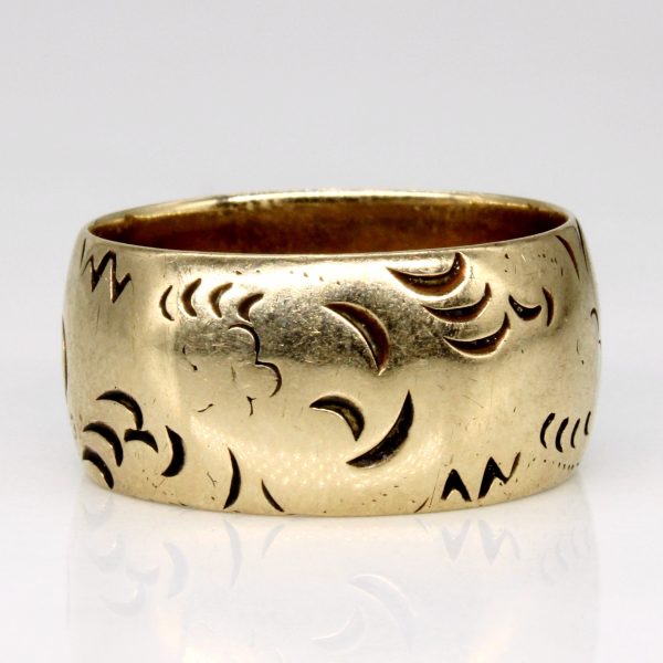 10k Yellow Gold Cigar Band | SZ 6.75 | Sale