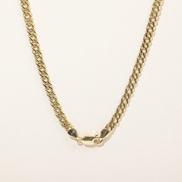 10k Yellow Gold Double Curb Link Chain | 18  | Online