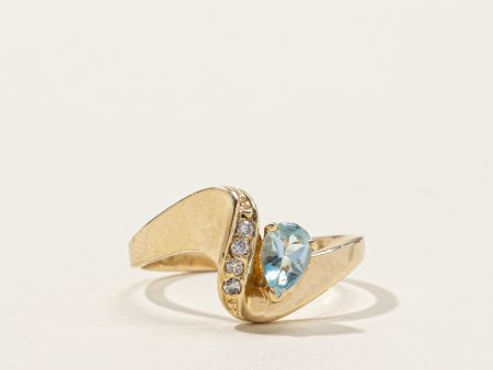 Topaz & Diamond Ring | 042ct | 0.04ctw | SZ 7.5 | Online Hot Sale