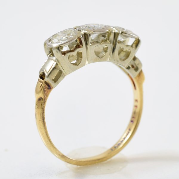 Vintage Illusion Set Three Stone Diamond Engagement Ring | 0.51 ctw | SZ 5 | Sale