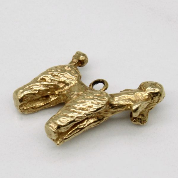 10k Yellow Gold Poodle Charm Hot on Sale