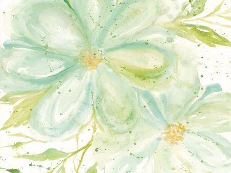 CIN1375 - Teal Big Blooms - 12x12 Hot on Sale