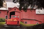 LD1498 - Red Pumpkin Truck - 18x12 Cheap